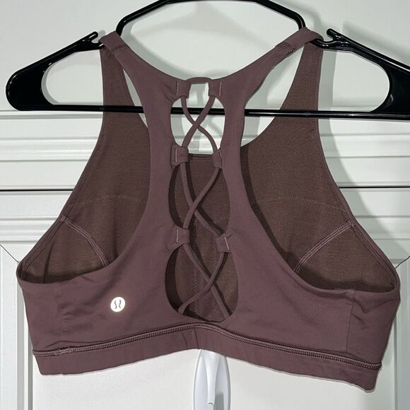 Lululemon Tied To It Bra Black Cherry Size 8 - Picture 3 of 7